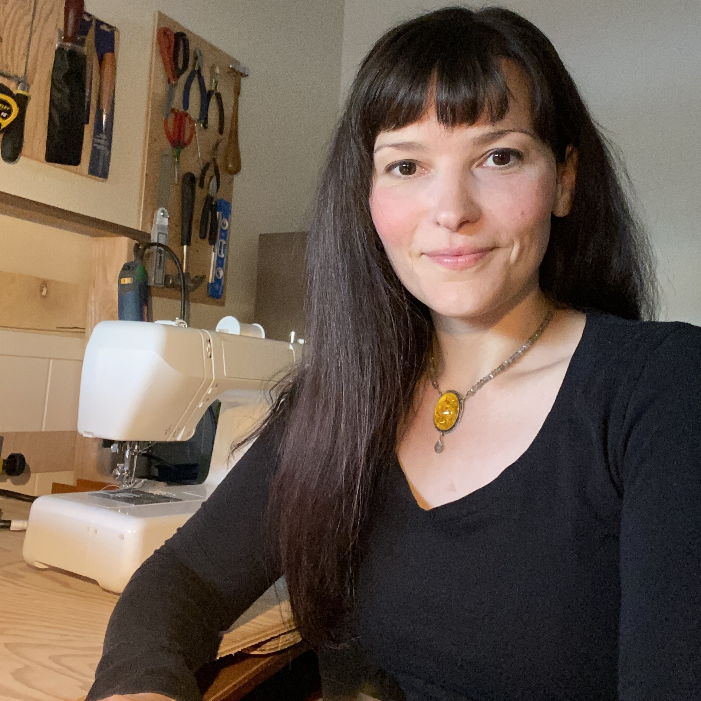 Clean glass studio workspace