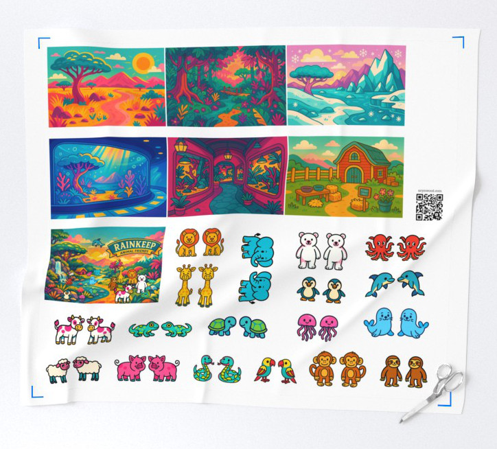 Rainkeep Village fabric book design