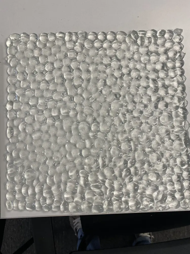Fused textures in glass